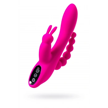 VipMarketim JOS SPANKY Üçlü Vibratör, silikon, pembe, 21 cm