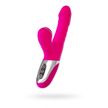 VipMarketim Jos To-frolly Vakum Dalgası Vibratörü, Silikon, Pembe, 21,5 Cm