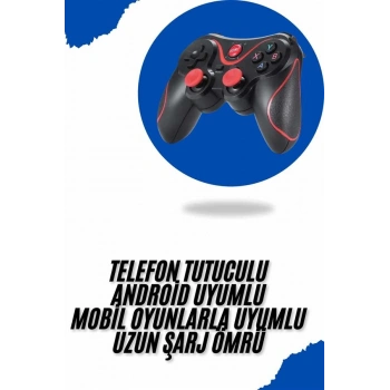 VipMarketim Joystik Gamepad Bluetooth Telefon Tutucu Oyun Kolu Telefon Android Uyumlu