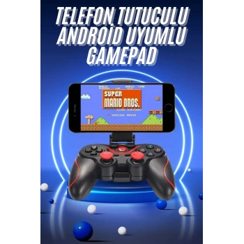 VipMarketim Joystik Gamepad Bluetooth Telefon Tutucu Oyun Kolu Telefon Android Uyumlu