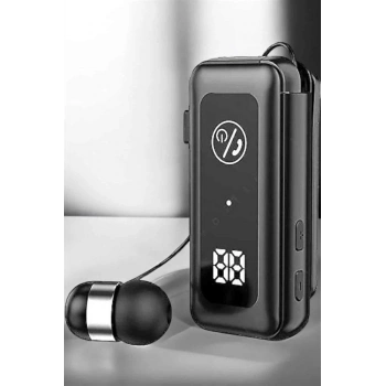 VipMarketim Kablolu Makaralı Bluetooth Kulaklık Uzun Pil Ömrü Dijital Göstergeli