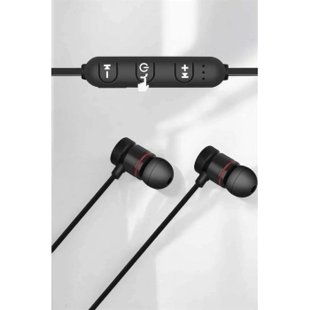 VipMarketim Kablolu Mıknatıslı Sport Kulaklık Bluetooth Bağlantılı