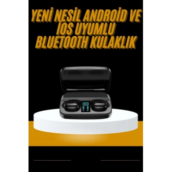 VipMarketim Kablosuz Dijital Göstergeli Çağrı Cevaplayabilen TWS 5.0 Bluetooth Kulaklık