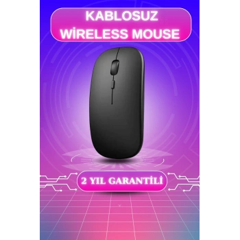 VipMarketim Kablosuz Mouse Fare Şarjlı Bluetooth Wireless Çift Modlu Sessiz