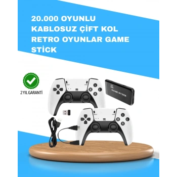 VipMarketim Kablosuz Retro TV Oyun Konsolu – 30.000+ Oyun HD Çıkış & Kablosuz Gamepad ile Efsanevi Oyun Deneyimi