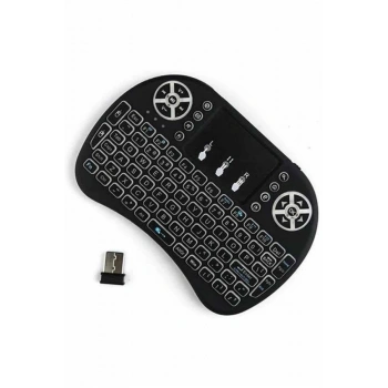 VipMarketim Kablosuz Türkçe Q Klavye RGB Işıklı Televizyon Ps3 Dokunmatik Mouse
