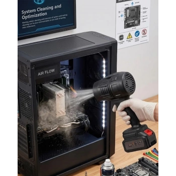 VipMarketim Kablosuz Yaprak Üfleyici Bahçe ve Araç Temizleme Hava Üfleme Makinesi