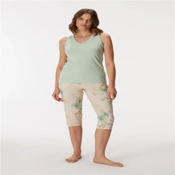 VipMarketim Kadın Atlet Ve Kapri Pantolon Takım (Kod:11412)