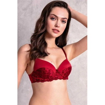 Vipmarketim Kadın Balenli Destekli Dolgulu Günlük Klasik Dantelli T-shirt Sütyeni ( ) (kod:3233)