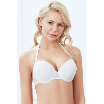 VipMarketim Kadın Balenli Desteksiz Dolgusuz Askıları Çıkabilen Sırtı Şeffaf Sırt Dekoltesi Sütyeni (3747)