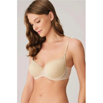 VipMarketim Kadın Balenli Desteksiz Dolgusuz Askıları Çıkabilen Yumuşak Süngerli Günlük Klasik T-shirt Sütyeni (3106)