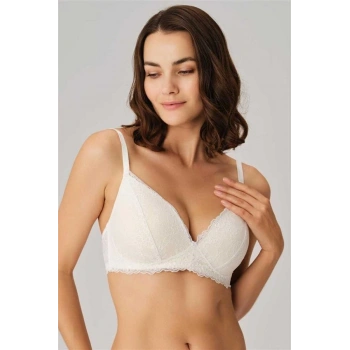 VipMarketim Kadın Balensiz Desteksiz Dolgusuz Toparlayıcı Dantelli Küçültücü Sütyen ( ) (Kod:3770)