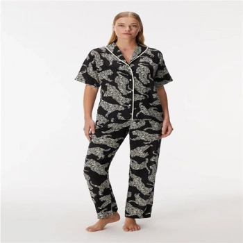 VipMarketim Kadın Kısa Kol Gömlek Ve Pantolon Takım (Kod:11389)