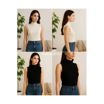 VipMarketim Kadın Kolsuz Body (2 Adet)-(17952)