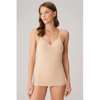 VipMarketim Kadın Modal Pamuklu Lohusa Önden Açılan Süngerli Cuplu Emzirme Atleti (8557)