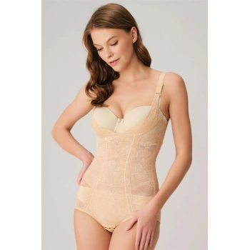 VipMarketim Kadın Toparlayıcı Bel İnceltici Dikişli Alttan Kancalı Sıkı Badi Korse (2518)