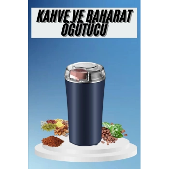 VipMarketim Kahve ve Baharat Öğütücü Kolay Temizlenebilir Paslanmaz Çelik Taşınabilir