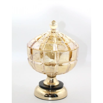 VipMarketim Kapaklı Cam Şekerlik Model 2