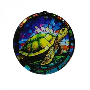 VipMarketim Kaplumbağa Desenli Mavi Renk 12 Cm Duvar Süsü