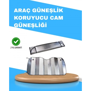 VipMarketim Katlanabilir Alüminyum Araç Güneşliği – UV Koruma ve Klima Tasarrufu Bir Arada