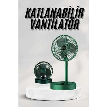 VipMarketim Katlanabilir Teleskopik Şarjlı Fan Masaüstü Soğutucu Vantilatör