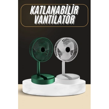VipMarketim Katlanabilir Usb Şarjlı Masaüstü Soğutucu Mini Fan Telefon Tutucu