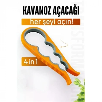 VipMarketim Kavanoz Şişe Açacağı 4 Tip Açacak 4 in 1