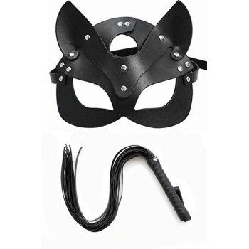 VipMarketim Kırbaç Maske Deri İkili Takım