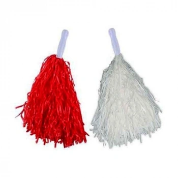 VipMarketim Kırmızı Beyaz Gösteri Ponponu