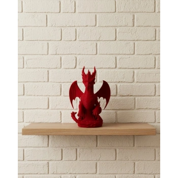 VipMarketim Kırmızı Ejderha Biblo 12 cm Dekoratif Fantastik Obje Hediyelik Süs Eşyası