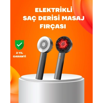 VipMarketim Kırmızı Işık Terapi Saç Derisi Masaj Tarağı 3 Modlu Yağ Hazneli