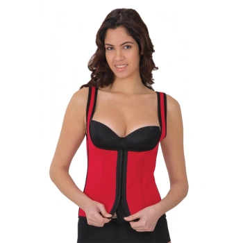 Vipmarketim Kirmizi Mi Agraflı Göğsü Açık Atlet Korse (kod:9173)