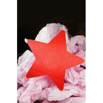 VipMarketim Kırmızı Yıldız Şeklinde Fantezi Göğüs Ucu Kapatıcı