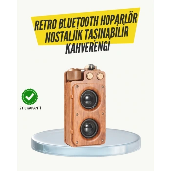 VipMarketim Klasik Görünümlü Bluetooth Hoparlör 360 Derece Stereo ve FM Radyo