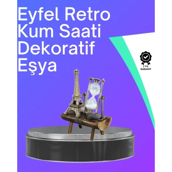 VipMarketim Klasik Tasarımlı Ahşap Kum Saati – Ev ve Ofis İçin Masaüstü Aksesuarı