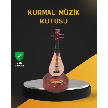 VipMarketim Klasik Ud Figürlü Melodili Müzik Kutusu Şık Hediyelik