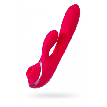VipMarketim Klitoral Uyarıcılı Vibratör Jos Doobl, Silikon, Pembe, 20 Cm