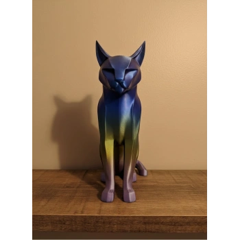 VipMarketim Koyu Rainbow Kedi Biblo Modern Salon ve Raf Dekoru