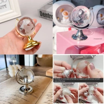 VipMarketim Kristal Büyük Boy Cam Dünya Küresi