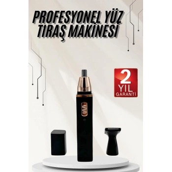 VipMarketim Kulak Burun Tıraş Makinesi Taşınabilir Şarjlı 3 Başlıklı Uzun Ömürlü