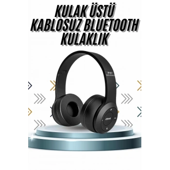 VipMarketim Kulak Üstü Bluetooth Kulaklık Yüksek Ses Kaliteli Ayarlanabilir