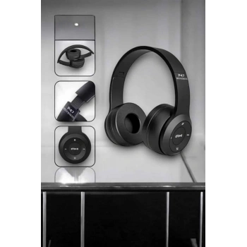 VipMarketim Kulak Üstü TF Kart ve AUX Destekli Ergonomik Bluetooth Kulaklık