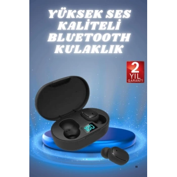 VipMarketim Kulaklık Dijital Göstergeli Bluetooth Bağlantılı Kablosuz Kulak İçi Mikrofonlu Dokunmatik Kontrol