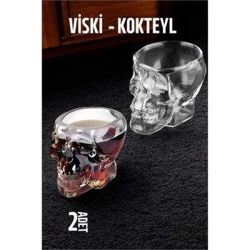 VipMarketim Kurukafa Viski ve Kokteyl Cam 2 ADET