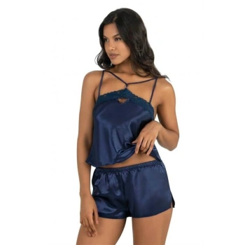 VipMarketim Taş Saten Şort Takımı