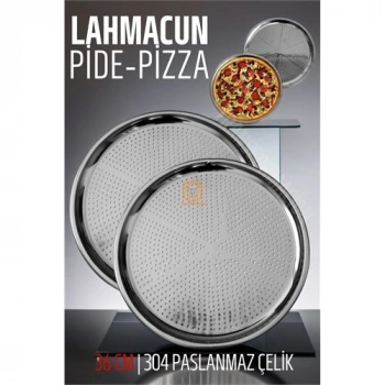 VipMarketim Lahmacun Pizza Pide Pişirme Tepsisi 36 CM 2 li SET