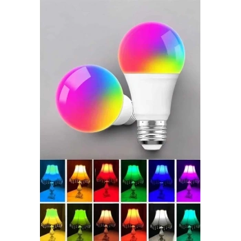 VipMarketim Led Ampul Enerji Dostu RGB Işıklı 100W Led Işık