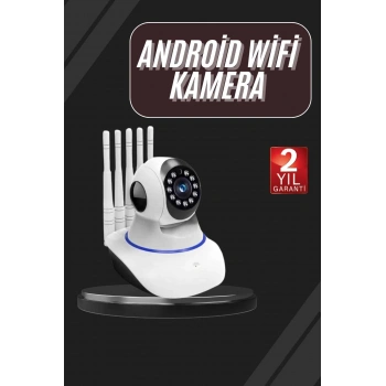 VipMarketim LED Aydınlatmalı 5 Antenli Motorlu 1080P Wifi Kamera Sensörlü