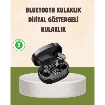 VipMarketim LED Ekranlı Şarjlı Kablosuz Kulak İçi Kulaklık