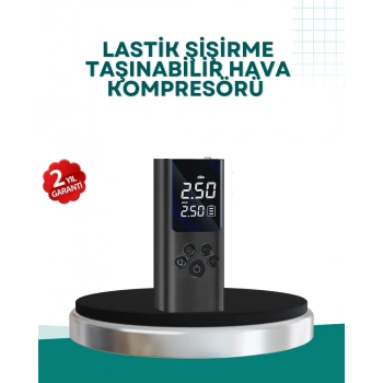 VipMarketim LED Işıklı Dijital Hava Pompası Araba Bisiklet Uyumlu